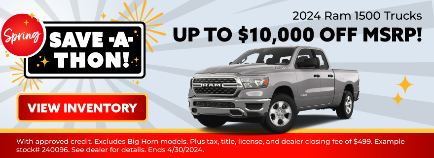 2024 Ram 1500 Up to $10,000 Off