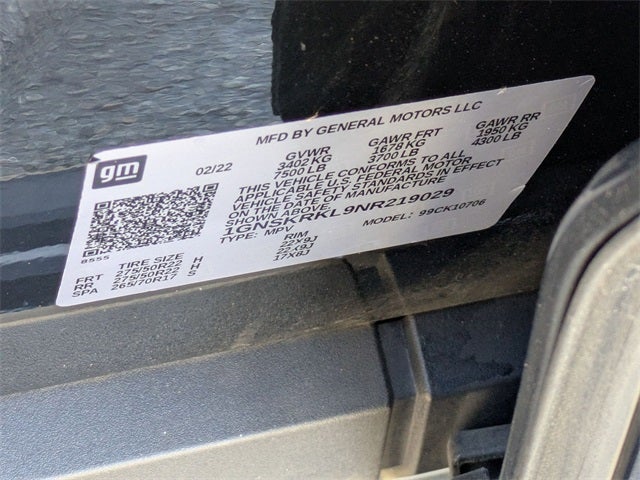 2022 Chevrolet Tahoe 4WD RST