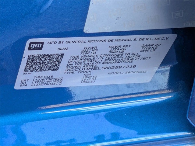 2022 Chevrolet Silverado 1500 4WD Crew Cab Short Bed ZR2