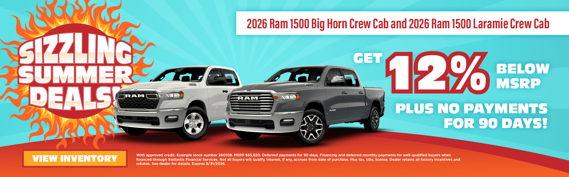 2026 Ram 1500 Big Horn Crew Cab and 2026 Ram 1500 Laramie Cr