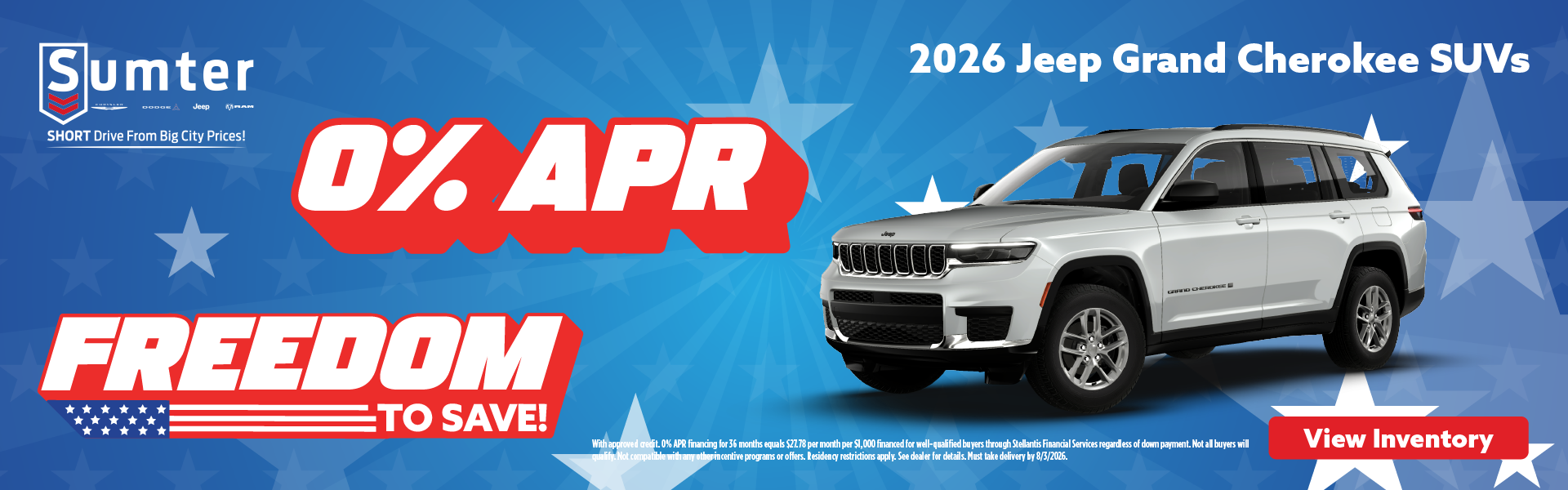 2026 Jeep Grand Cherokee SUVs 0% APR