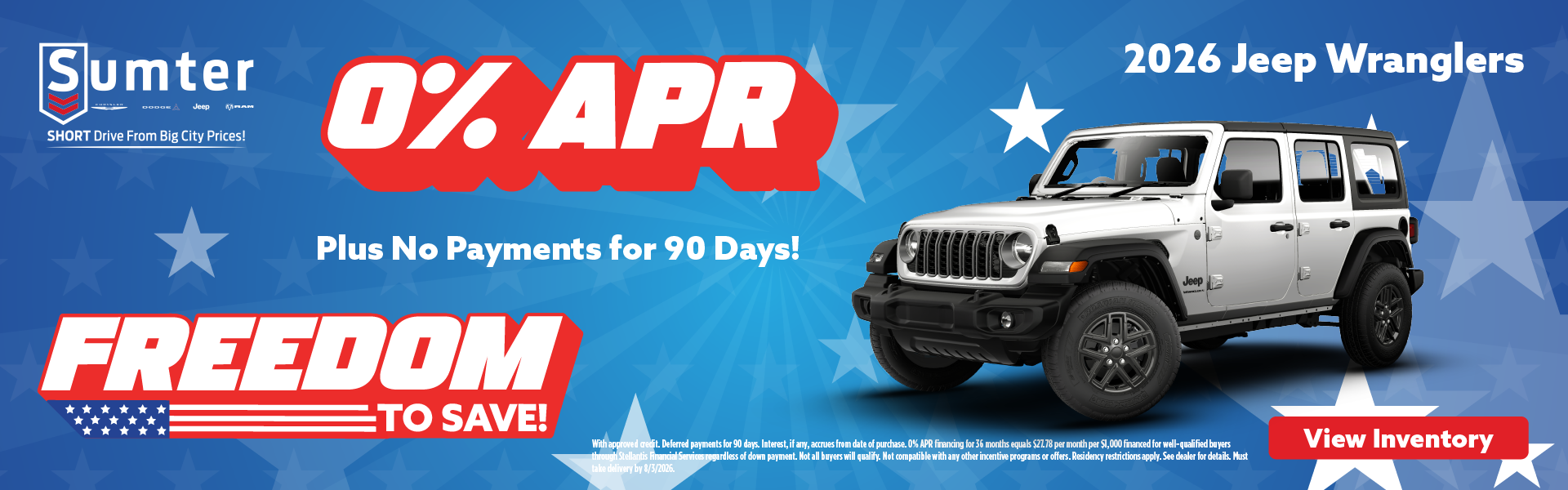 2026 Jeep Wranglers 0% APR