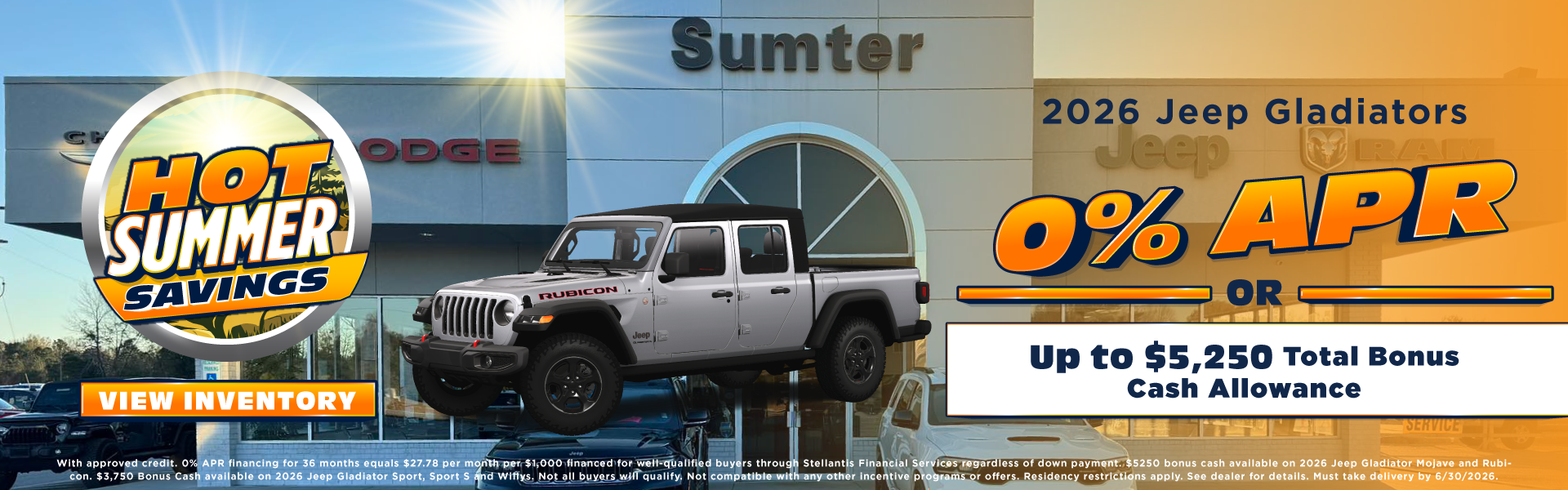 2026 Jeep Gladiators 0% APR