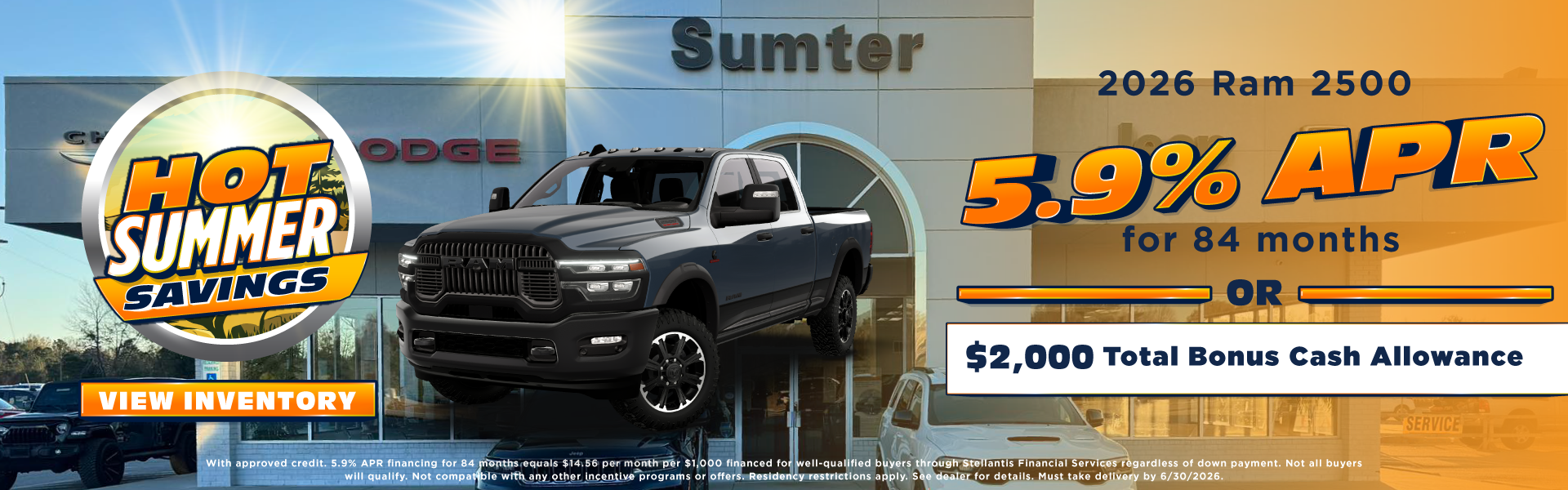 2026 Ram 2500 5.9% APR for 84 months