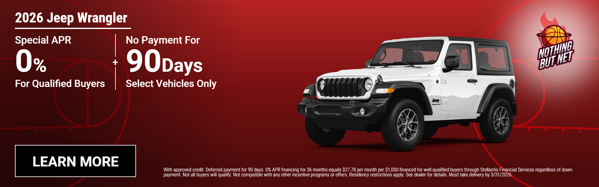 2026 Jeep Wranglers 0% APR for 36 months