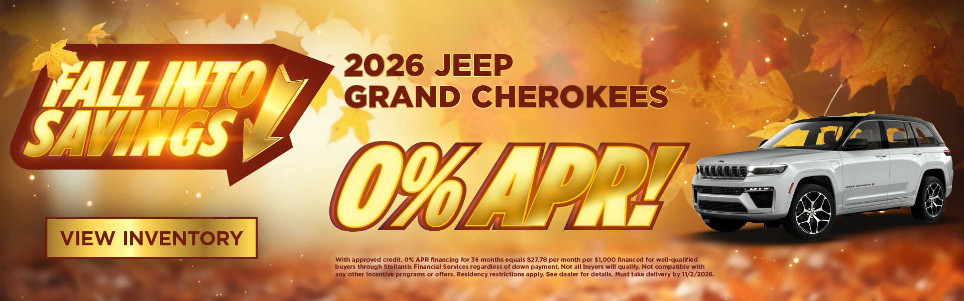 2026 Jeep Grand Cherokees 0% APR!