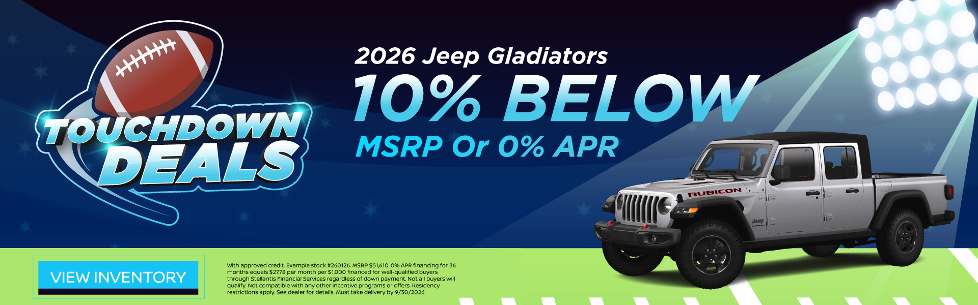 2026 Jeep Gladiators 10% Below MSRP Or 0% APR