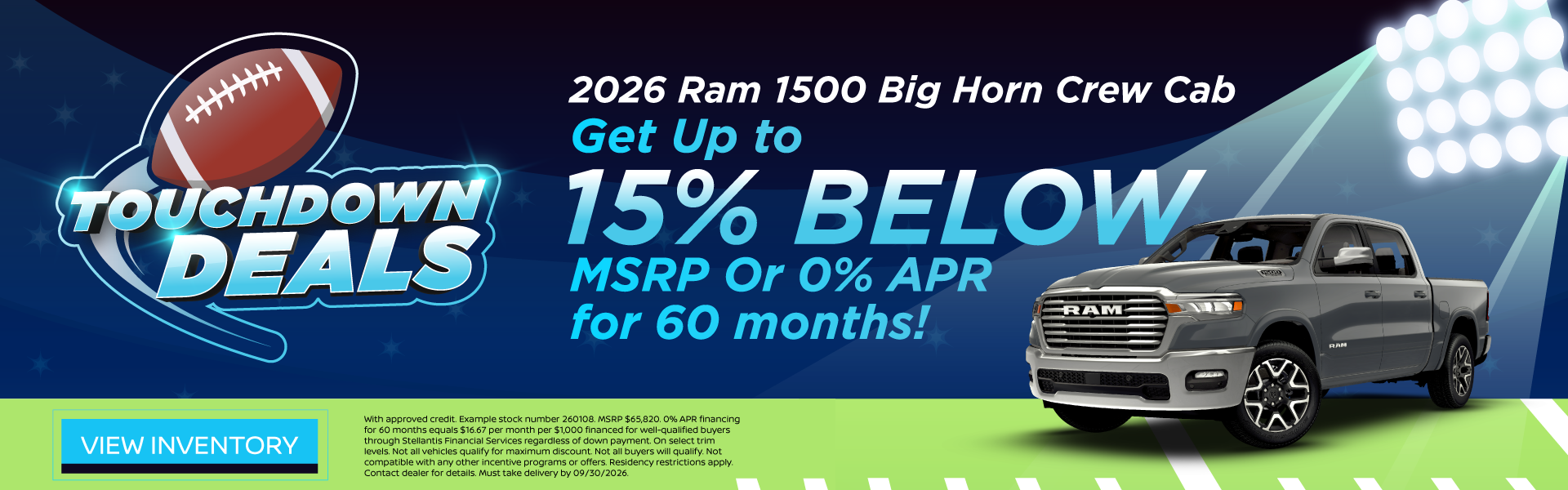 2026 Ram 1500 Big Horn Crew Cab Get Up to 15% Below MSRP Or 