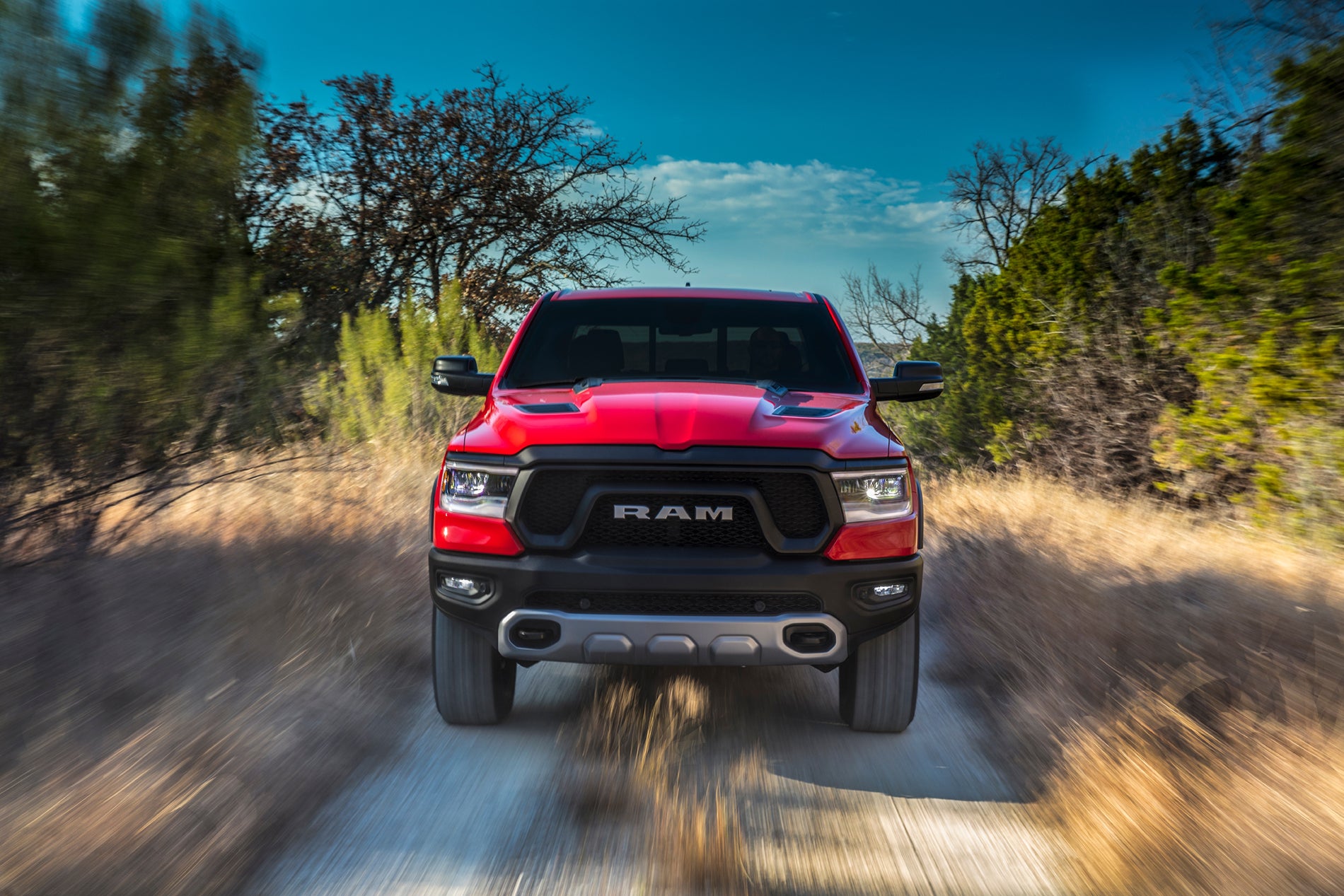 Ram 1500 towing a travel trailer